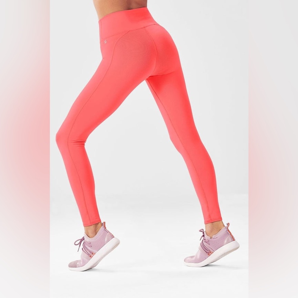 Fabletics Define PowerHold® High-Waisted 7/8 Legging in pop coral - Picture 2 of 6